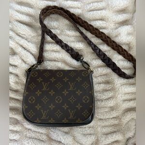 Brown and Black Designer Crossbody Bag